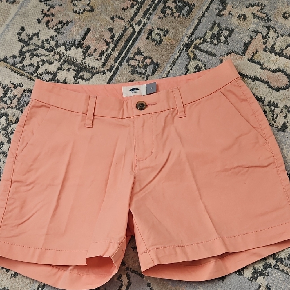 Old Navy Peach Bermuda Shorts Casual Cotton Blend